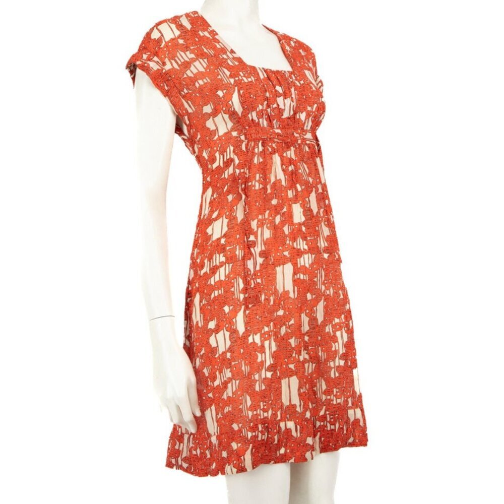 Diane von Furstenberg DVF Yana Orange Print Silk Dress US 4 - Picture 4 of 10